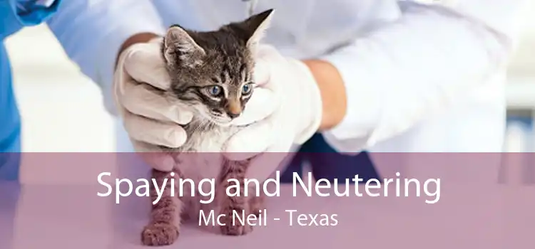 Spaying and Neutering Mc Neil - Texas